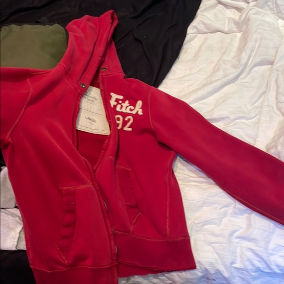 Abercrombie & Fitch Red Hoodie - Picture 2 of 2